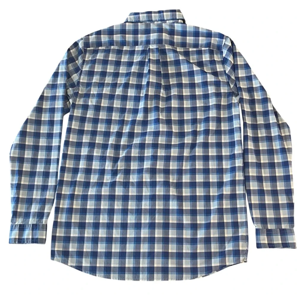 Vineyard Vines Performance Long Sleeve Shirt‎ Youth Boys Size XL 18 Blue Plaid
